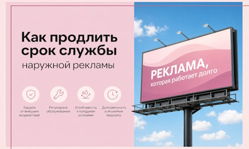 Как продлить срок службы наружной рекламы в  Кашире
